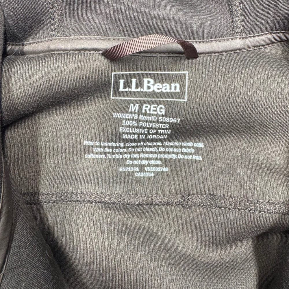 LL Bean Womens Sherpa Fleece Hooded Jacket Size M Brown Full Zip Longline 508967 - Picture 5 of 8